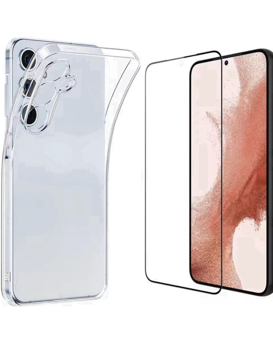 Samsung S25 FE / S25 EDGE - Husa Tpu Clear Case + Folie Sticla Curved