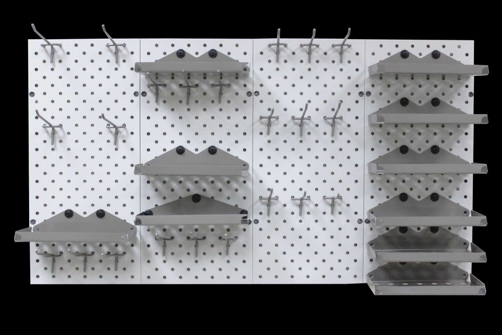 Teshilgan panel, перфопанель, do'konda ilgaklar uchun panel