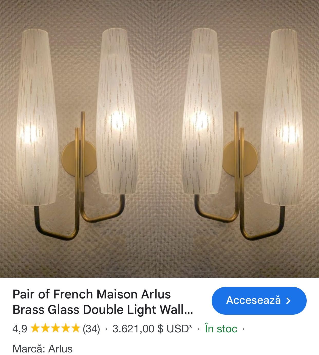 2 lampa perete mid century