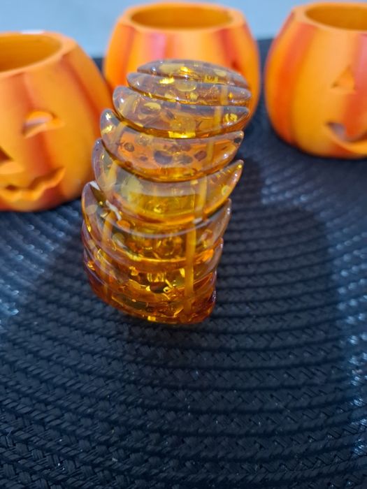 Bratara ambra chihlimbar reglabilă elastica latime 2,5 cm