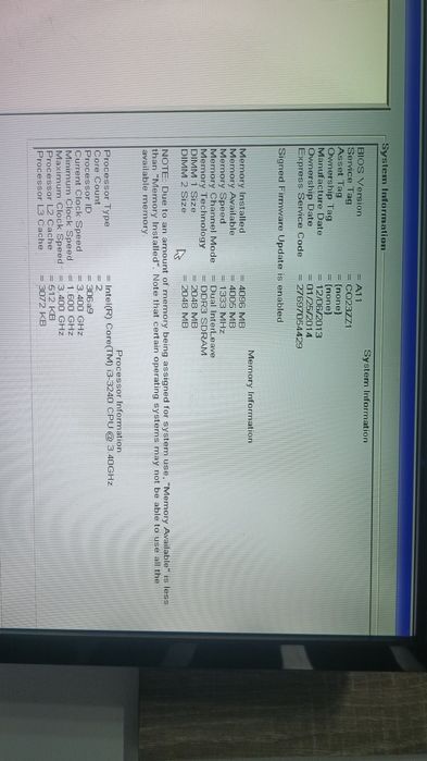 Vând PC i3 3240  4gb ram ssd 128gb Windows 10 pro