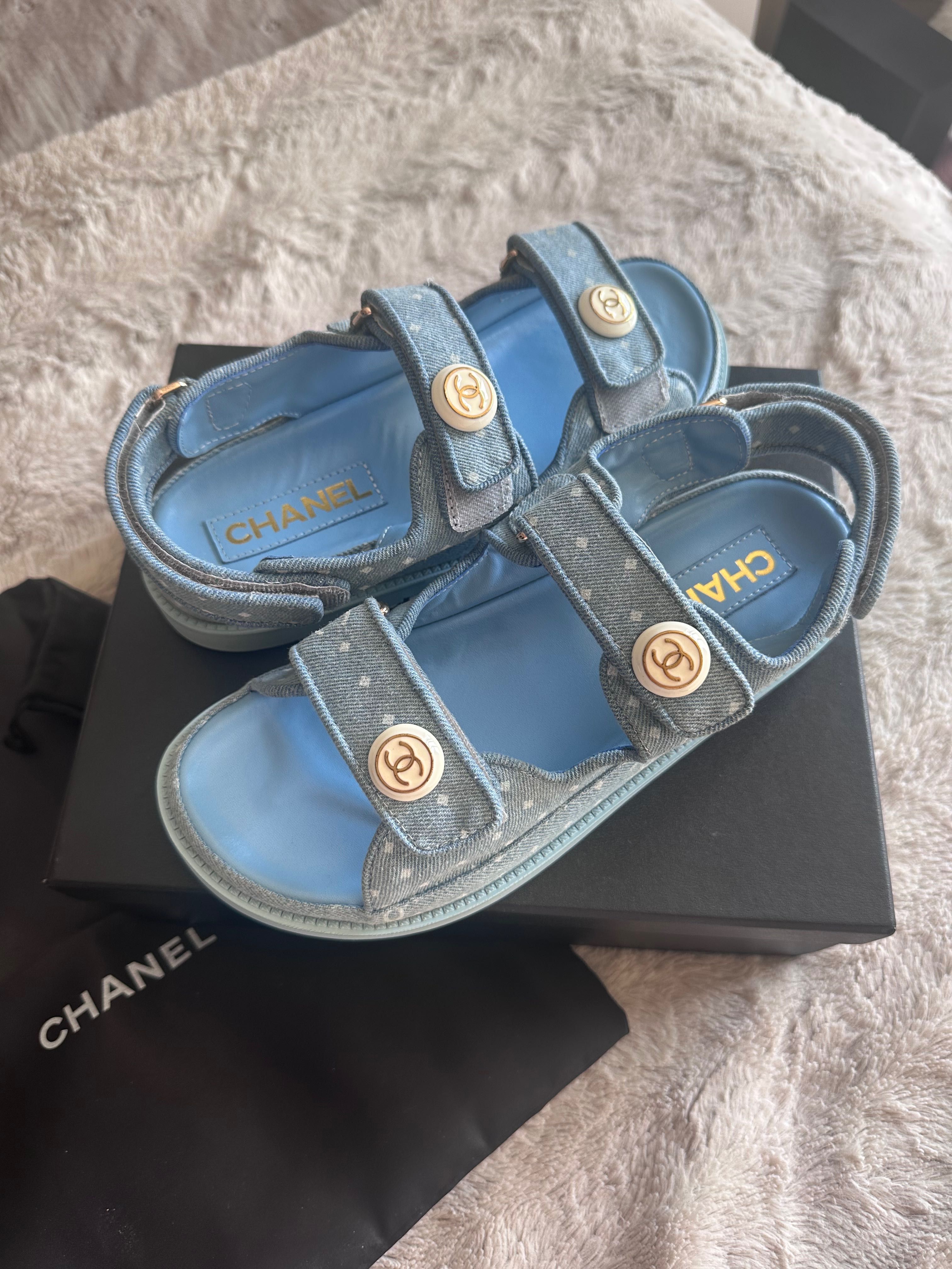 Дънкови сандали Chanel