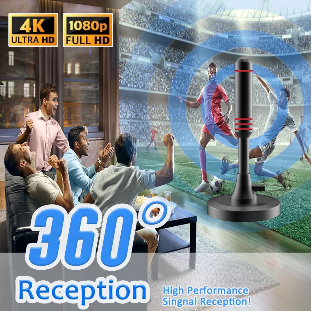 DVB-T2 HDTV вътрешна антена/усилвател/голям обхват/магнитна основа