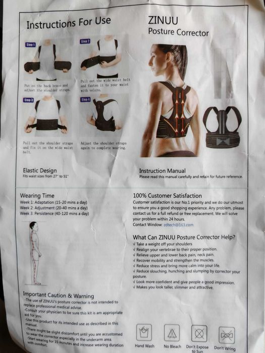 Indreptator de postura pentru spate