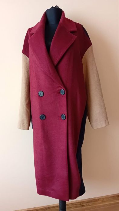 Елегантно дамско палто ASOS трицветно