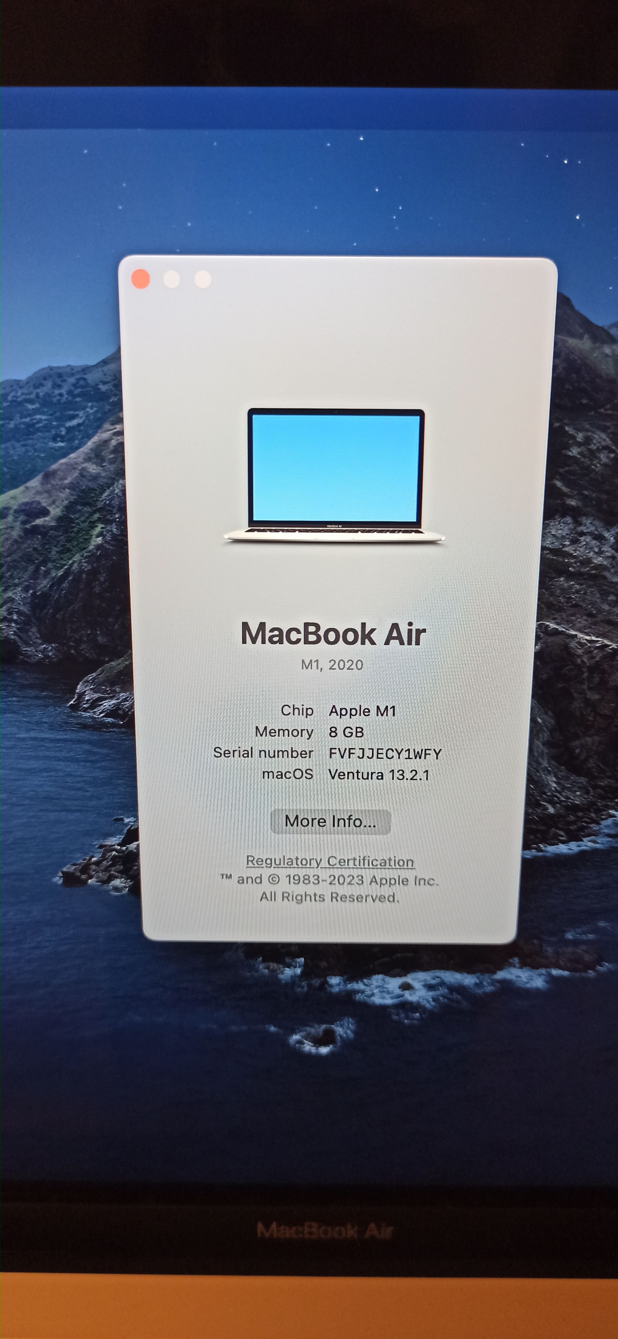 MacBook Air (MI, 256GB SSD, 8GB RAM)