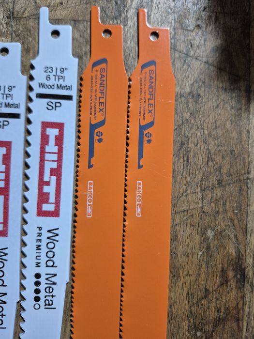 Panze lame pentru Fierstrau sabie HILTI BAHCO metal si lemn