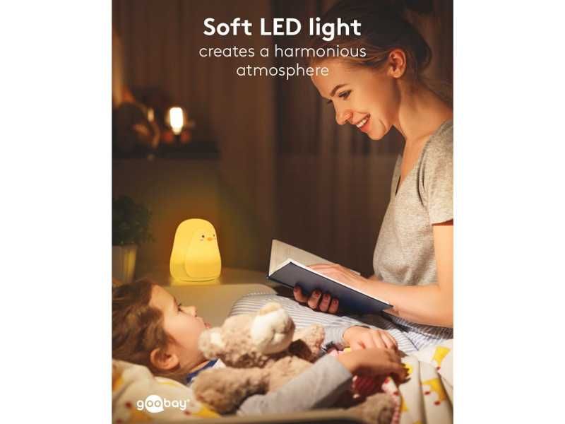 НОВИ! Детска нощна лампа / силиконова лампа / Goobay LED 3 модела