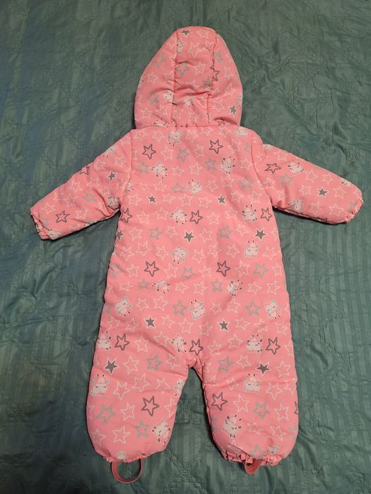 Salopeta de iarna bebe fetita, marimea 80