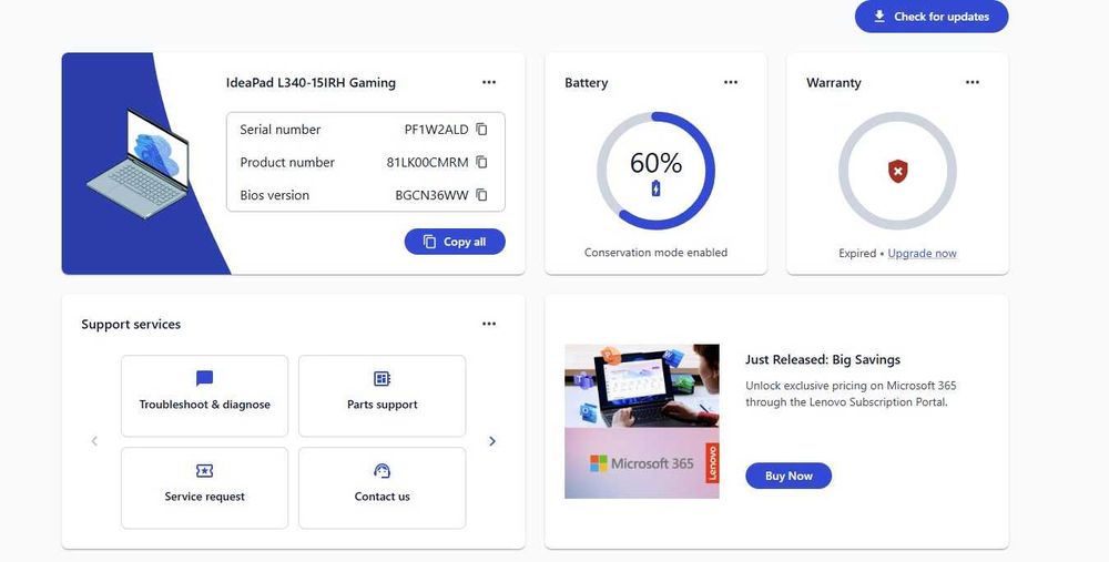 Laptop gaming Lenovo l340-15irh