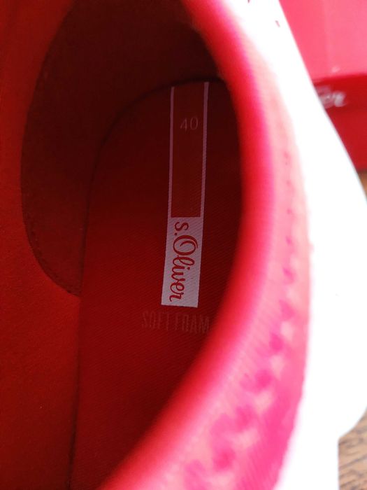 pantofi sport alb cu rosu