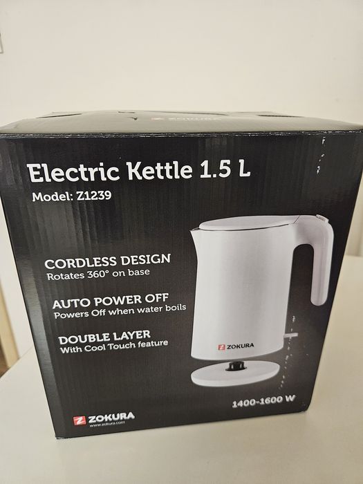 Fierbător electric Zokura, 1.5 litri, 1600W