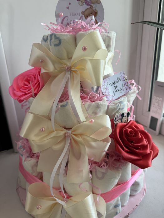 Торт из памперса новорожденному