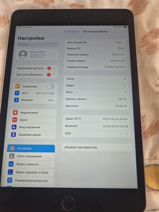 Ipad 4mini 128Gb LLa