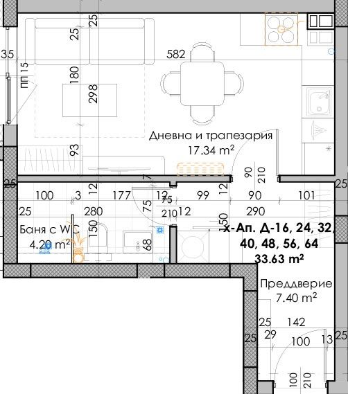 Разсрочено плащане!Едностаен,44 кв.м.,гр. Пловдив, Южен