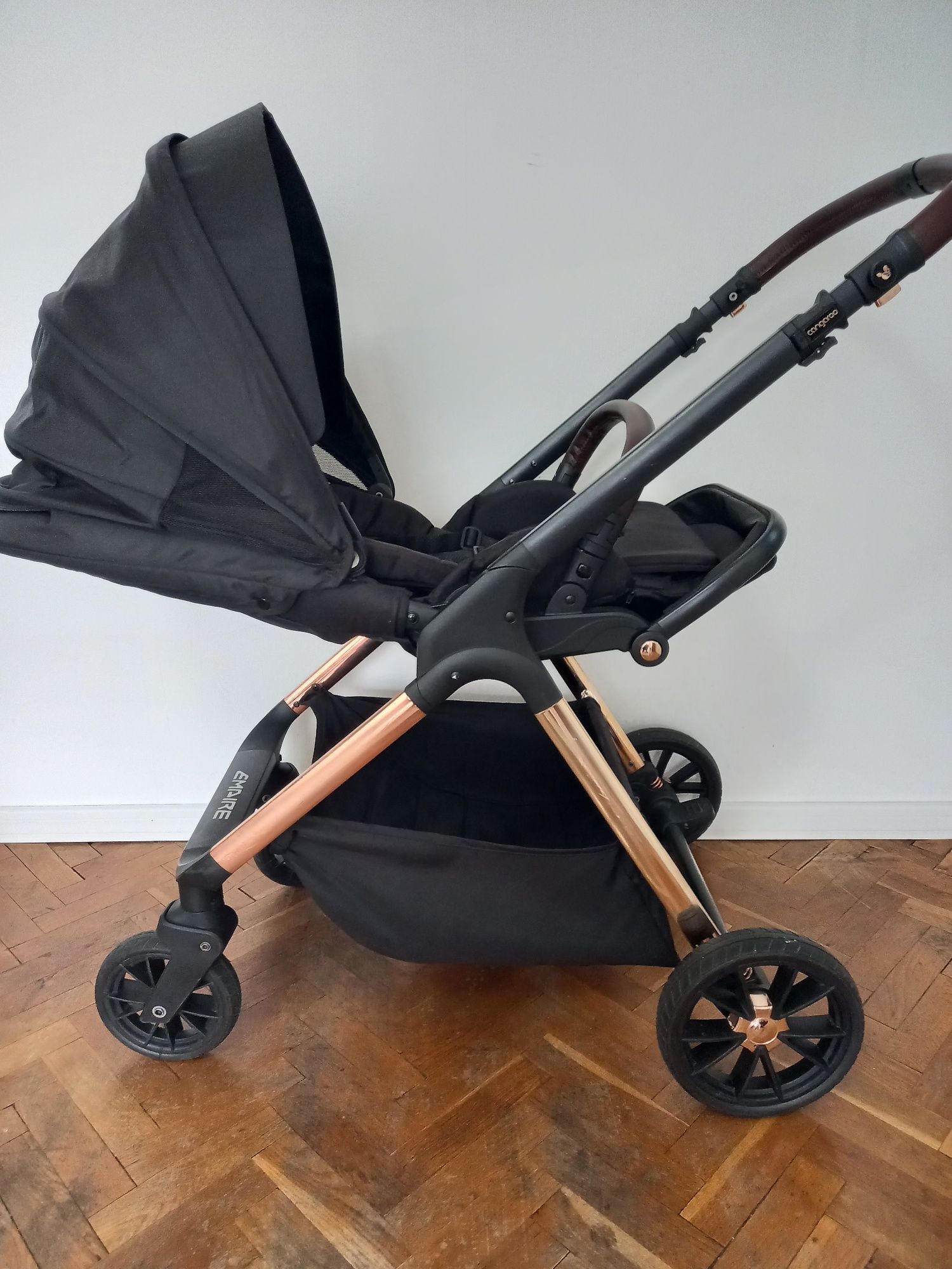 Комбинирана детска количка Cangaroo - Empire, черна
Количката е използ