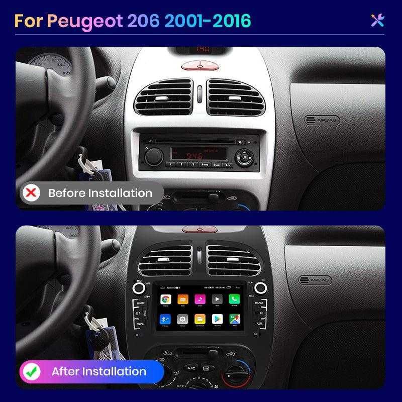 Peugeot 206 (2001-2006) Мултимедия Навигация Android