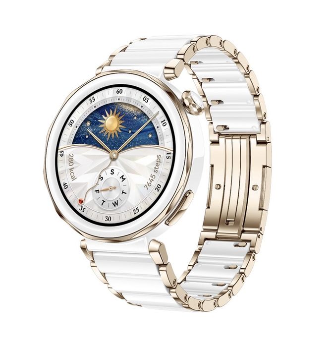 НОВО! Дамски смарт часовник Huawei Watch GT 5 Pro, 42mm, Ceramic Gold