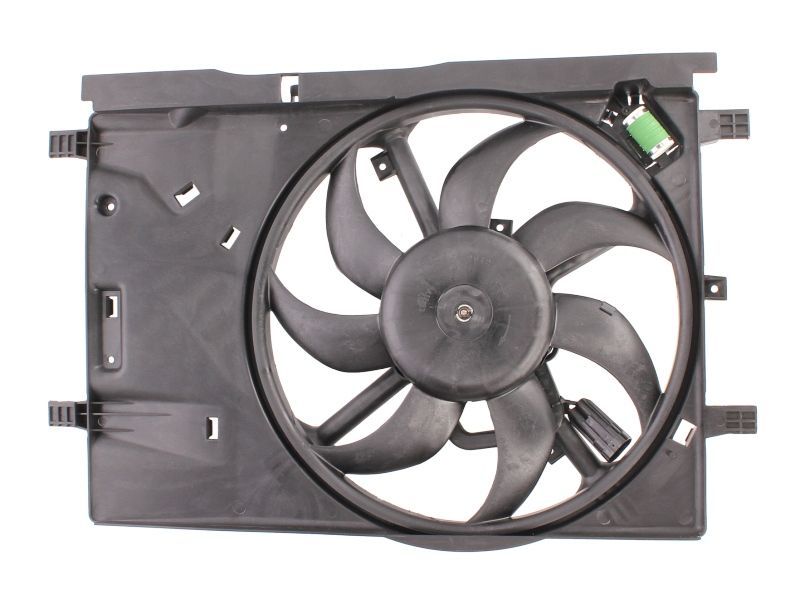 GMV radiator electroventilator Fiat Punto EVO, 2005-2012, motor 1.4 Multiair, benzina, cu AC, 260W; 390 mm; 2 pini