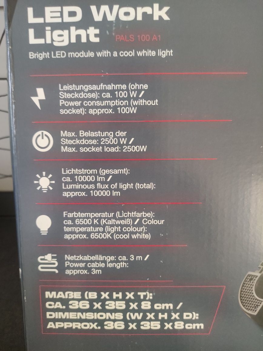 Proiector reflector de lucru LED Parkside Performance