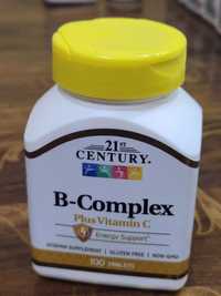 Комплекс витаминов "B" 21st Century + с витамином "C", 100 таблеток