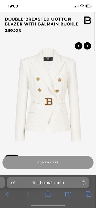 Бяло сако Balmain