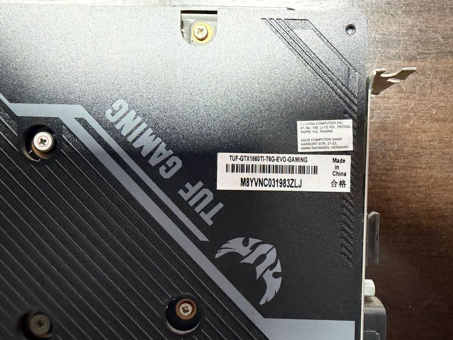 Placa video ASUS TUF Gaming GTX 1660ti EVO