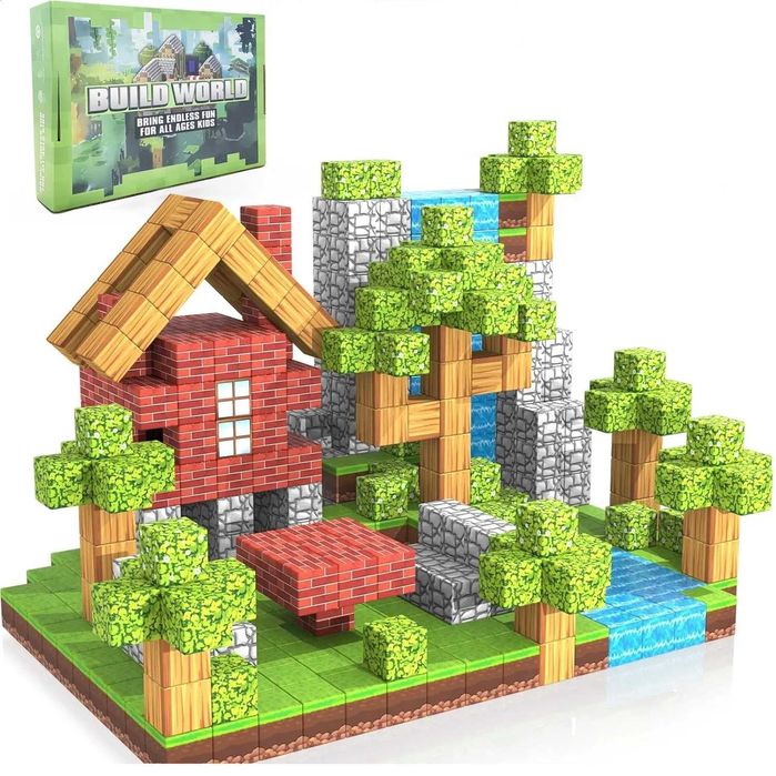 Set 130 Cuburi magnetice Craft Magnetic Jucarii Stem de construit