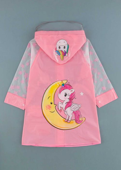 Детски дъждобран с анимационен герой, Розов Цвят