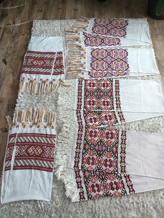 Set 6 ștergare cusute manual pe fire