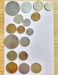 Papetarie set 17 monezi numismatica Eurociul London Lei Stotinchi