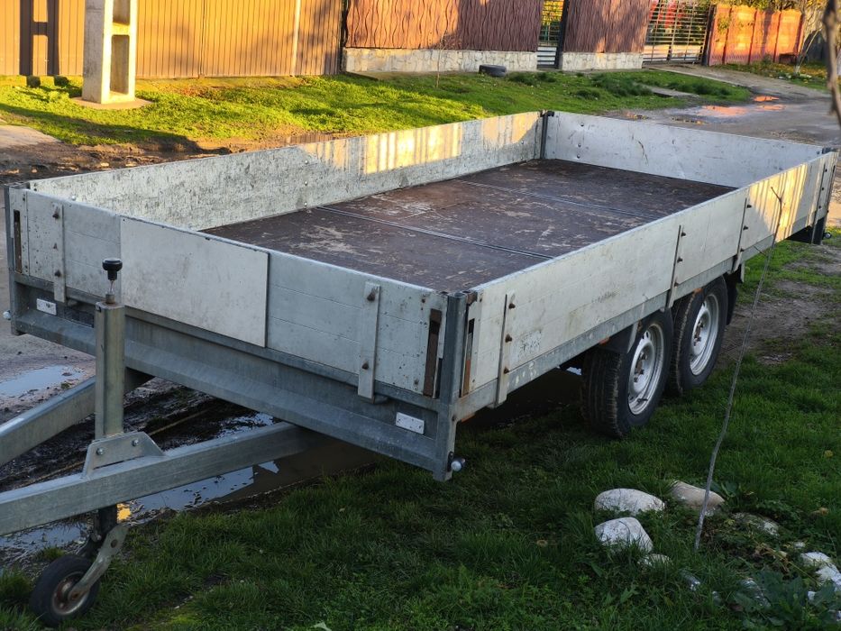 Remorca ANSSEMS 4,1 m X 1,8 m MMA 3000kg aluminiu stare excelenta