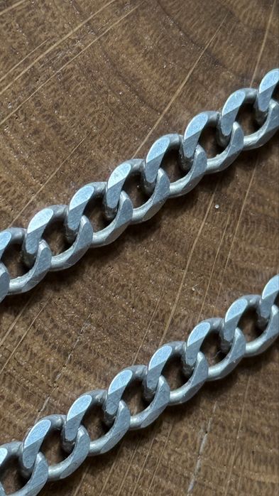 lant si bratara barbatesti model cuban din argint 925