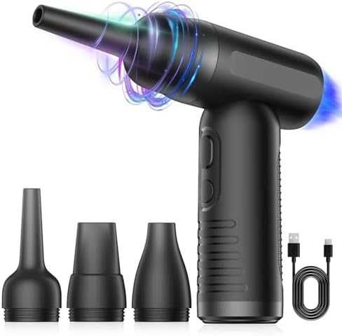 Преносима мощна прахосмукачка без кабел вентилатор за сгъстен въздух