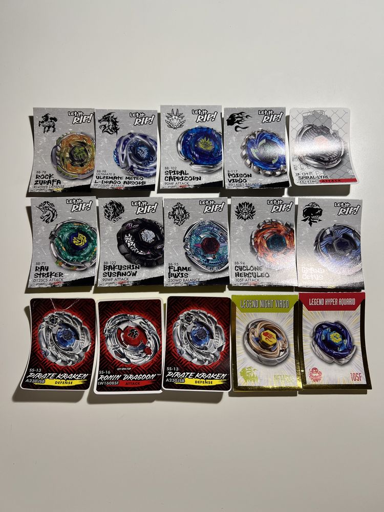 Beyblade, Бейблейд части и изтрелвачки