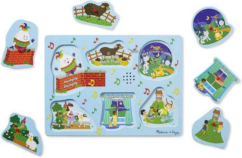 продавам Melissa & Doug - Дървен музикален пъзел - Детски песнички