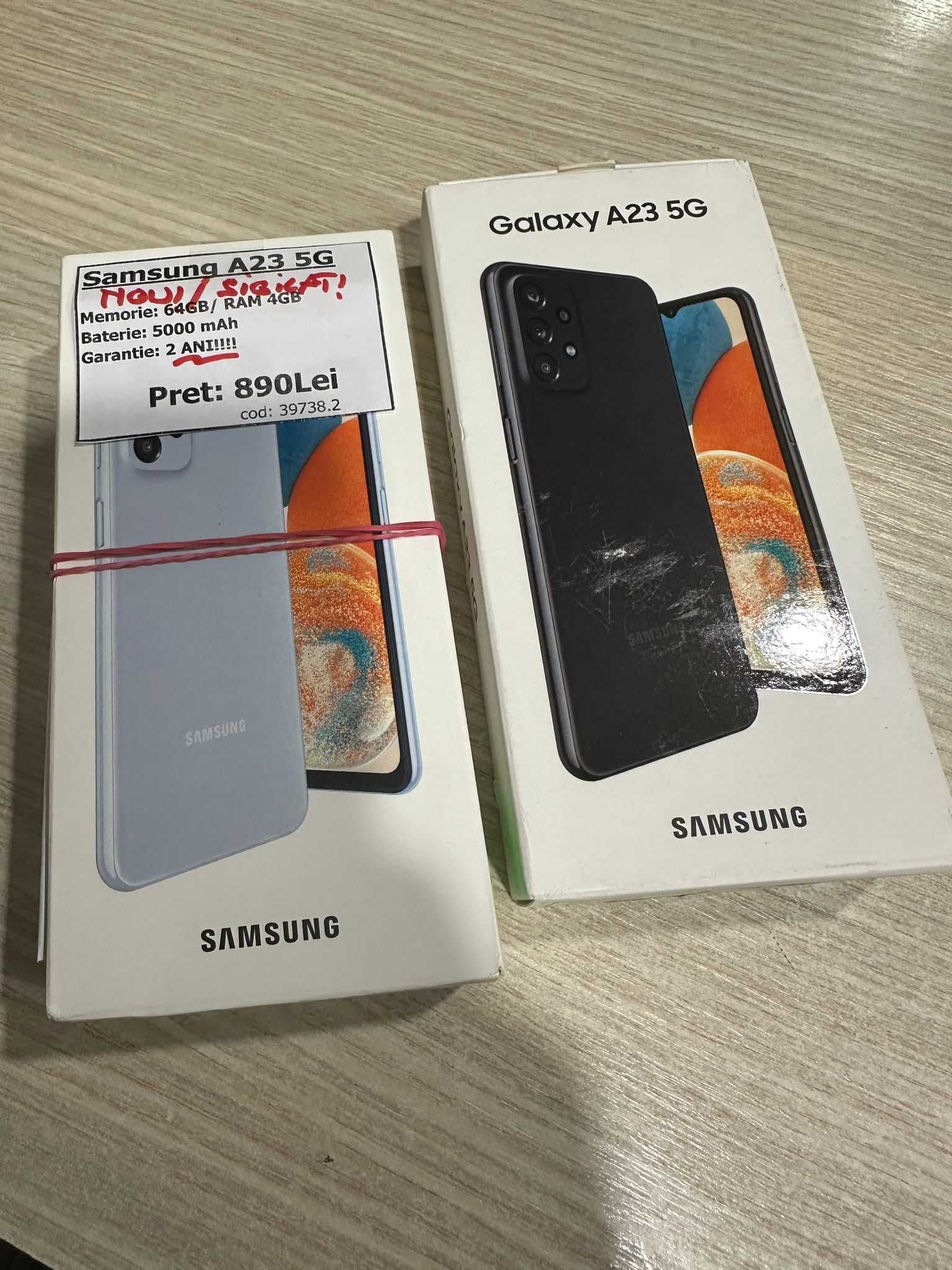 Samsung A23, 4GB RAM, 64GB, 5G, Light Blue/Black, Sigilat, Garantie!!!