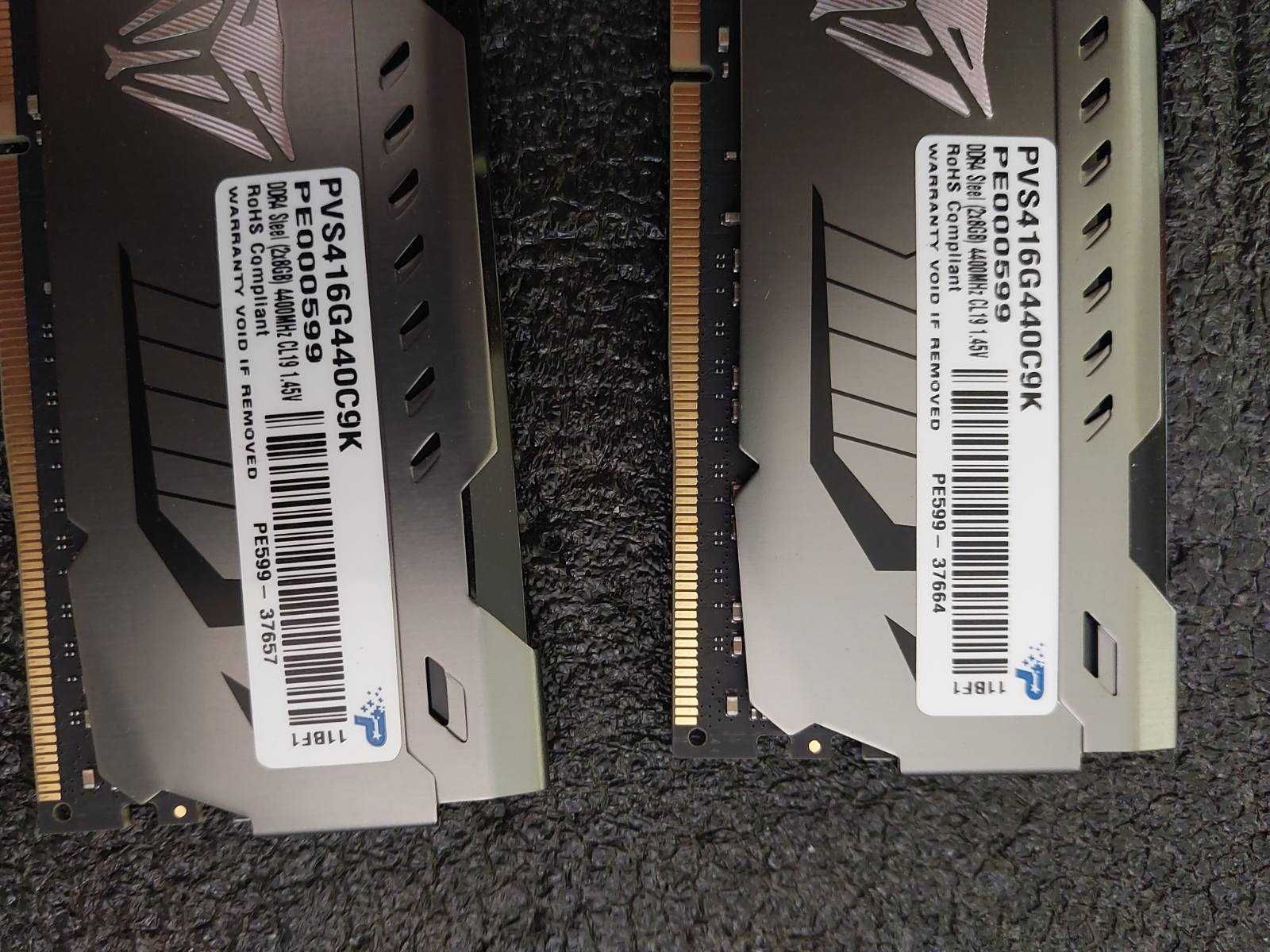16GB DDR4 G.Skill Ripjaws 4000Mhz, Patriot Viper 4400Mhz