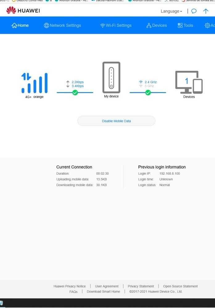 Router wireless cu slot SIM Huawei 4G+ LTE, WI-FI 2.4/5GHZ B535-232