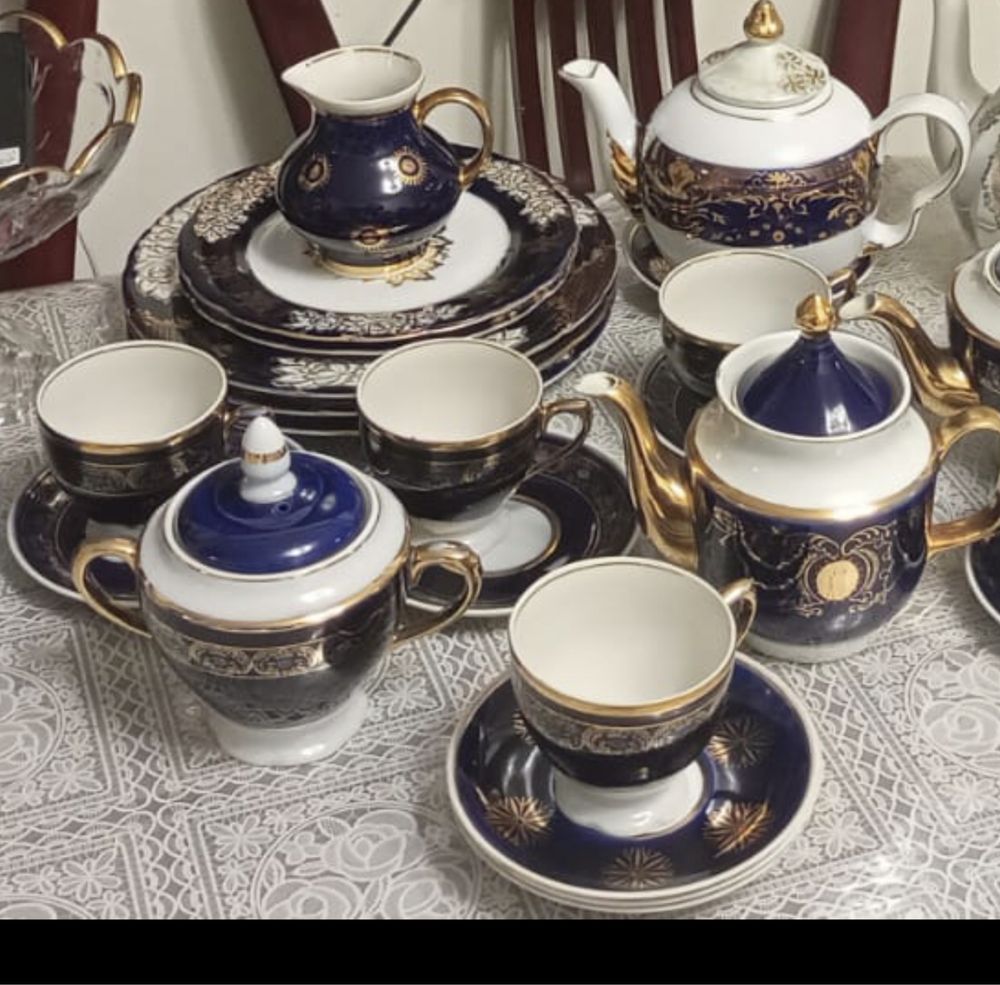 Продам чайный сервиз кобальт винтаж