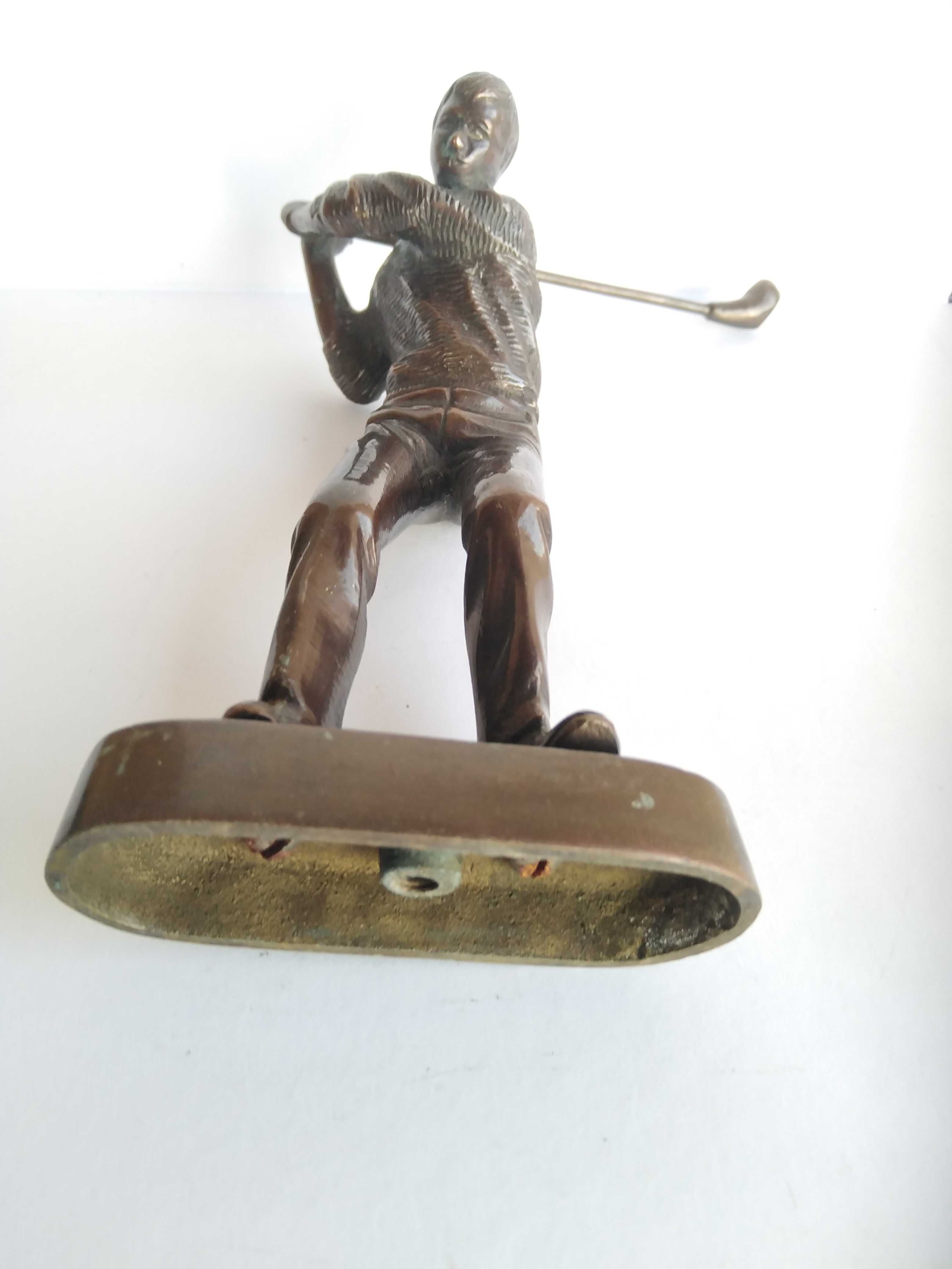 Golf, jucător de golf, statueta bronz masiv, sport golf,