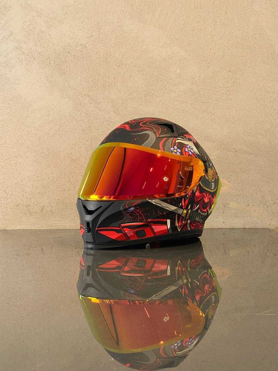 Б\У Шлем ILM Z501 Armour Red + Перчатки Vemar