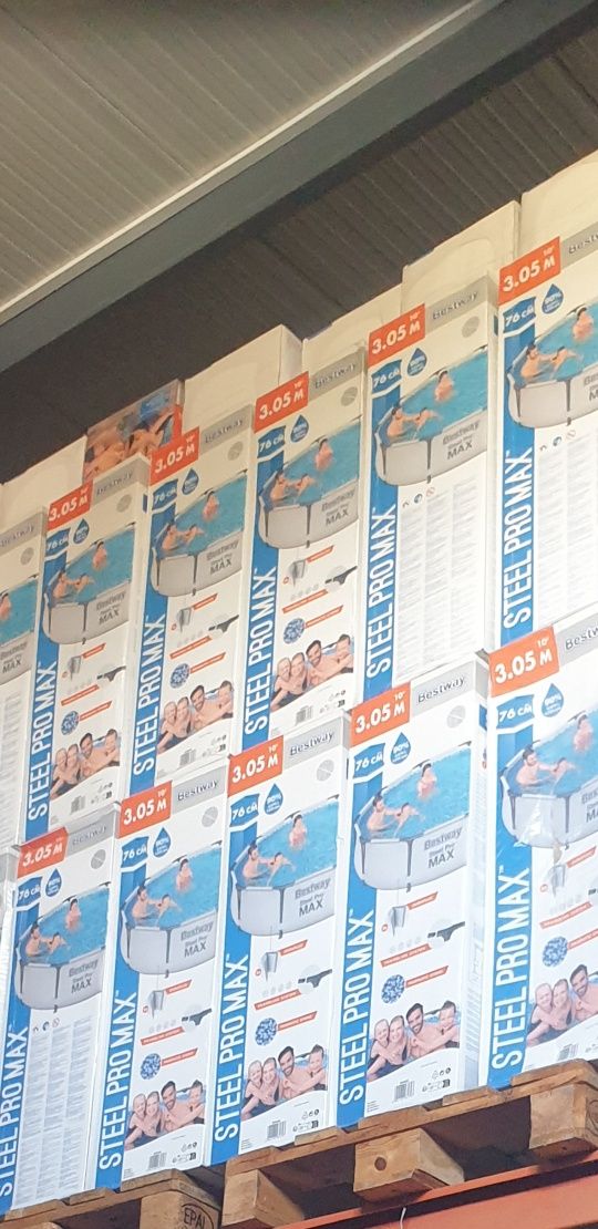 НОВ!!!Басейн с метална рамка  3.05м-76см. Без филтри от Bestway 2г.гар
