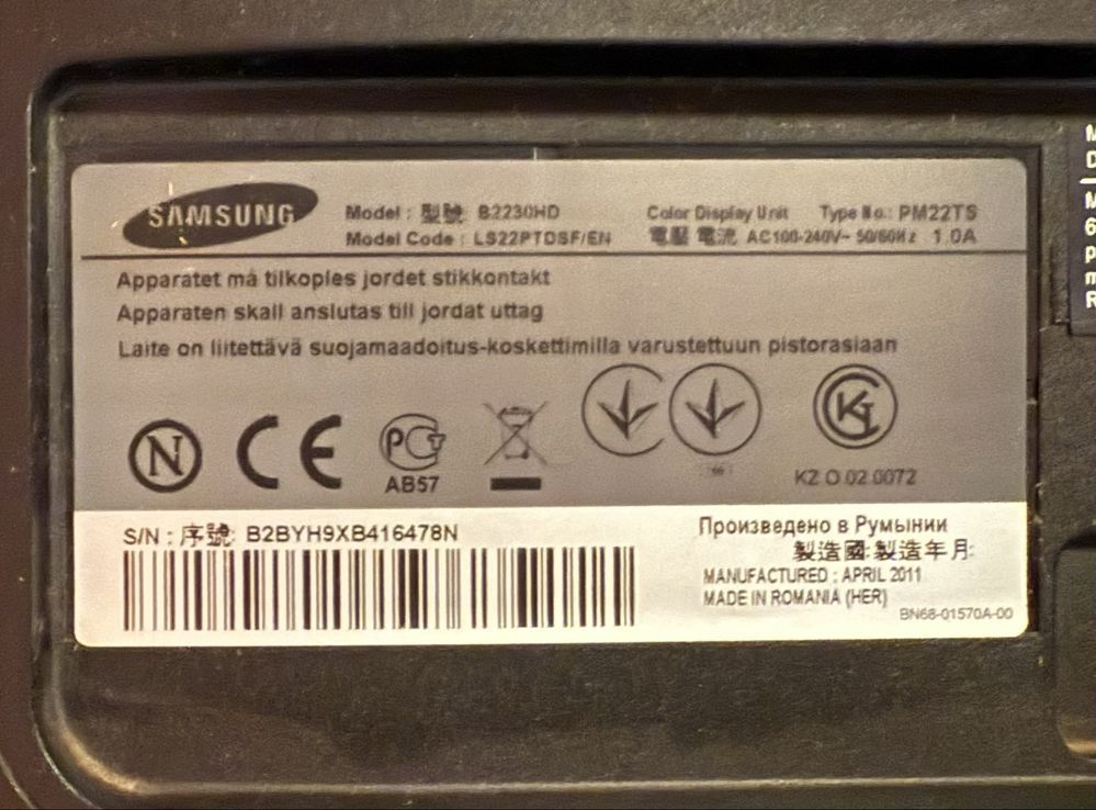 Samsung SyncMaster B2230HD 21.5" Business LCD Monitor with HDTV Tuner