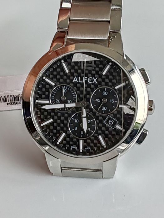 Ceas Alfex Flat Line Chronograph Quartz 40 mm Nou-Nepurtat!