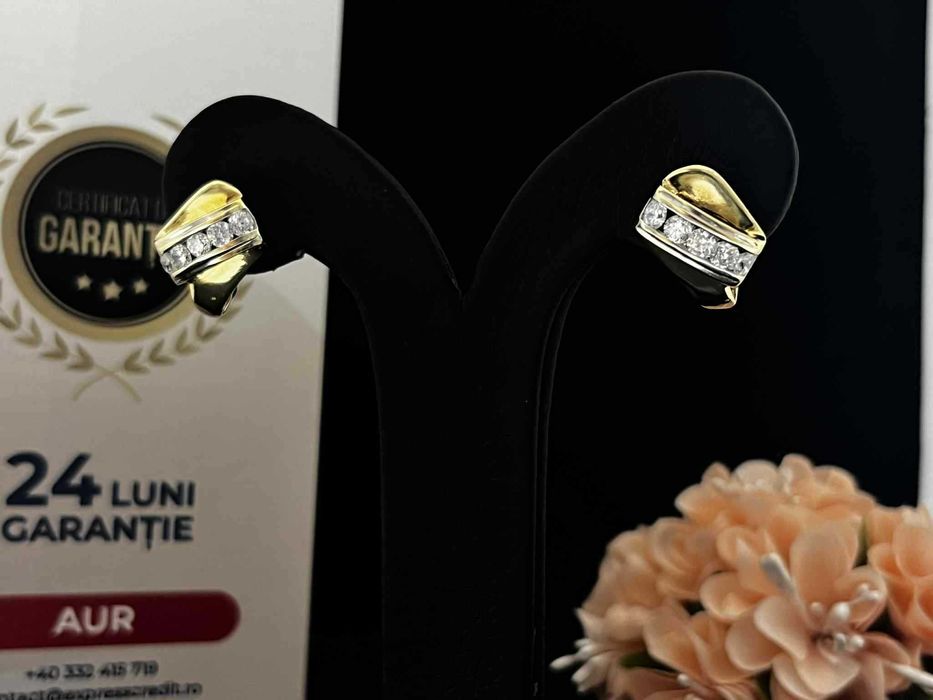 Cercei Aur 14k, 5.20g (AG16 Moldova b31935.3)-Garantie 2 ani!