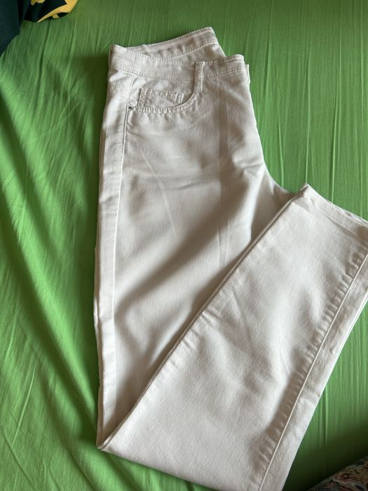 Vand blugi albi YESSICA Skiny leg