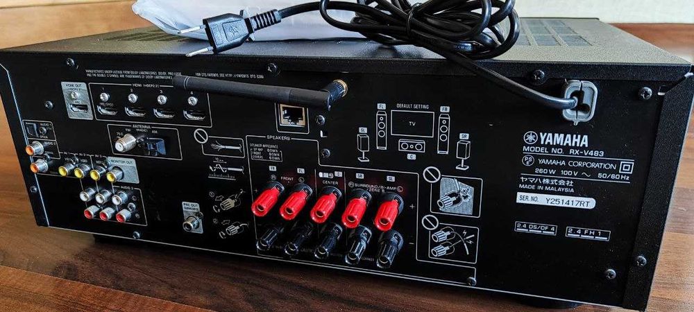 Ресивер Yamaha RX-V483 (4К, 5.1, Wi-Fi, Bluetooth, MusicCast)