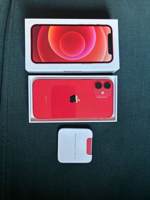 iPhone 12 mini, red, 64 GB, отлично състояние
