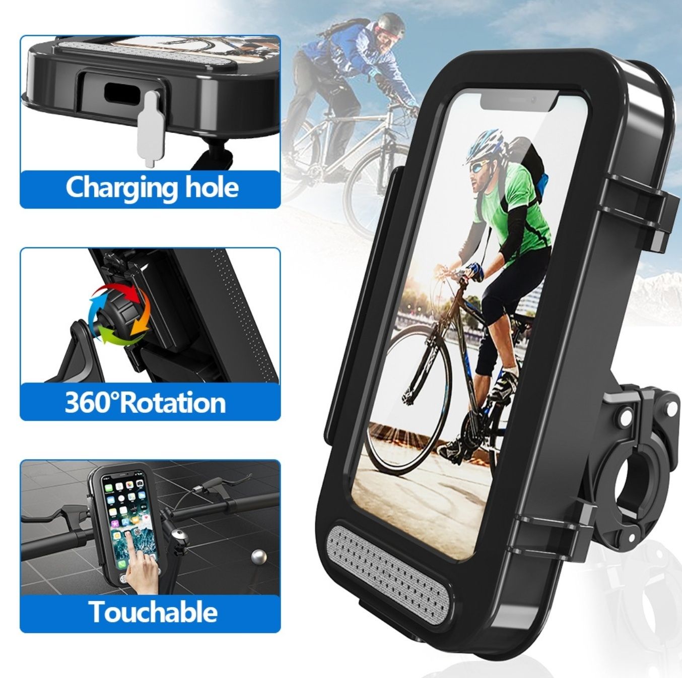 Suport telefon touch screen moto ATV bicicleta trotineta scuter